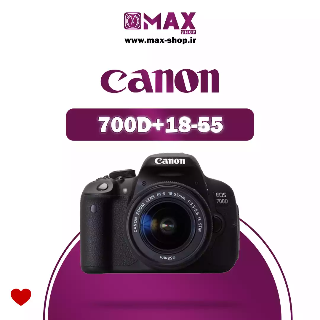 دوربین حرفه ای کانن  | Canon 700D+18-55mm  دست دو